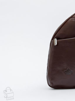 Рюкзак мужской кожаный 1771Z brown Zinimsk