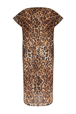 Leopar Desenli Dokuma %100 Pamuk Plaj Midi Elbise TBESS25EL00014 - Trendyolmilla фото 7