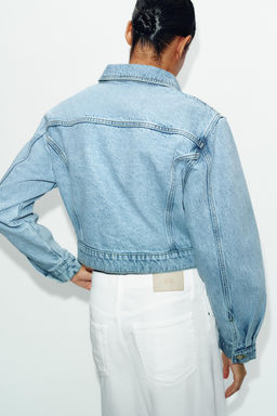 CAZADORA Z1975 CORTA DENIM HOMBRERAS / Azul medio - Zara фото 9