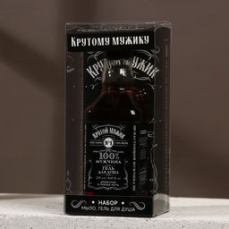 Подарочный набор «Крутой мужик», гель для душа виски 250 мл и мыло для рук 80 г, Чистое счастье