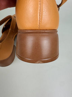 Босоножки 3032.25294br. Лион тыква+коричневый уценка