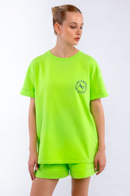 Арт. 2370 Костюм женский с шортами 42-48 (4 шт) Цвет:салатовый - Калинка фото 2