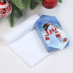 Полотенце махровое Этель Рождественский вечер 30х30 см, 100% хл, 340 г/м2
