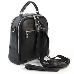 Женский кожаный каркасный рюкзак 88001-Е Блек - Sergio valentini фото 4