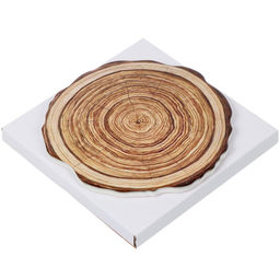 Подставка под горячее круглая Y4-6240 керамика 16см, Срез дерева (424419) /DANIKS/  фото 2