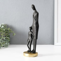 Фигурка полистоун «Она всегда рядом», чёрный, 7.5×8.5×28 см