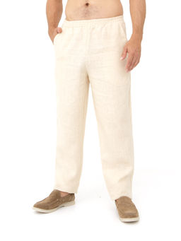 Брюки льняные мужские 606 молочные