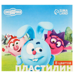 Пластилин 8 цветов 120 г Смешарики  фото 4