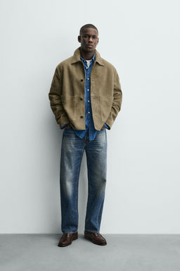 LEATHER JACKET WITH POCKETS