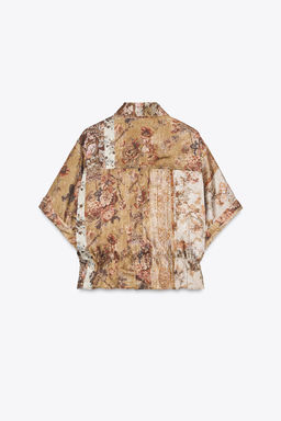 PRINTED SATIN SHIRT - Zara фото 7