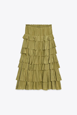 ZW COLLECTION MIDI SKIRT WITH RUFFLES - Zara фото 13