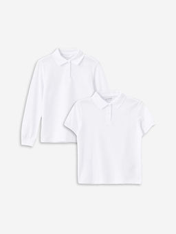 Polo Yaka Basic K?z ?ocuk Ti??rt 2li