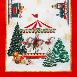 Дорожка на стол новогодняя Новогодняя ярмарка 40*147 см, 100% хл, саржа 190гр/м2 - Этель фото 4