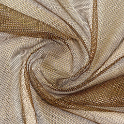 Цена за 2 шт. Ткань для рукоделия, трикотаж «Кольчуга», мелкая сетка, золото на черном