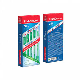 Цена за 12 шт. Ручка гелевая ErichKrause G-Tone Stick Original 0.5, цвет чернил зеленый (в коробке по 12 шт.)