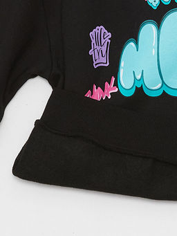 Bisiklet Yaka Bask?l? Uzun Kollu K?z ?ocuk Sweatshirt - Waikiki фото 2
