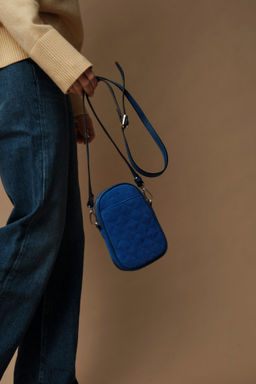 Сумка замшевая Azaro 30832 синяя гуашь