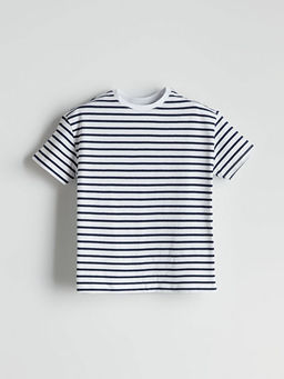 Bisiklet Yaka ?izgili Erkek ?ocuk Ti??rt