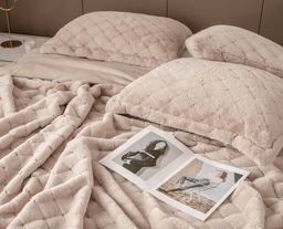 Покрывало декоративное Shinshilla point (жемчужно-бежевый) 220х240