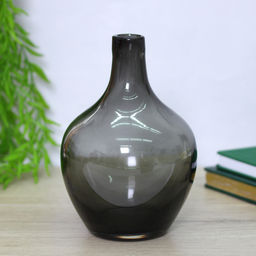 Ваза стеклянная "GREY GLASS" 14*20см