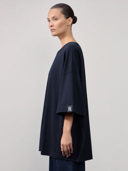 Футболка оверсайз из плотного хлопка / Zarina  фото 4