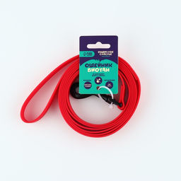 Поводок биотановый 2,5м х 20 мм, красный - Пушистое счастье фото 5