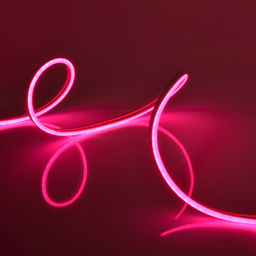 ULS-N01-2835-120LED/m-6mm-IP67-DC12V-9W/m-5M-PINK Гибкая светодиодная лента. NEON. Катушка 5м. в блистере. Розовый свет. ТМ Uniel