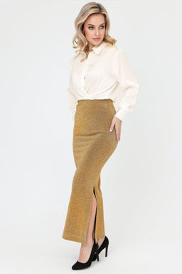 Юбка женская 131/04/Блеск, золото - Rise фото 2