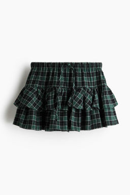 Falda escalonada con cord?n de ajuste