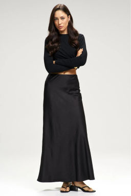 Юбка-годе атласная Black