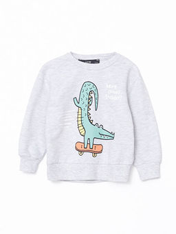 Bisiklet Yaka Bask?l? Erkek Bebek E?ofman Tak?m