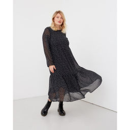 Платье женское миди MIST plus-size, чёрное, размер 54