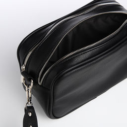 Сумка женская 1788.1, TEXTURA,24*9*15 отд на молнии, н/карман, черный  фото 4