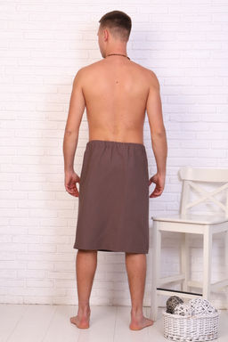 Полотенце для бани и сауны вафельное мужское  на липучке