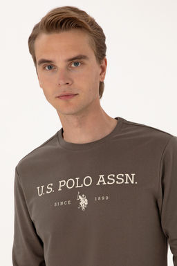 Erkek Vizon Basic Sweatshirt Sepette S_rpriz _ndirim - U.s. polo assn фото 2