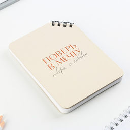 Цена за 2 шт. Блокнот «Поверь в мечту», А6, 40 л., на скошенном гребне, белые листы