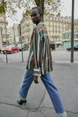 STRIPED SATIN BLOUSE - Zara фото 4