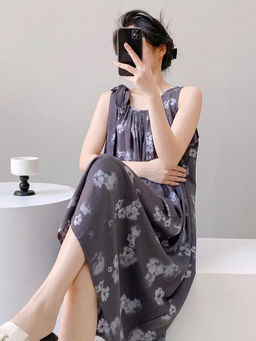 K12985 Домашнее платье ГРАФИТ