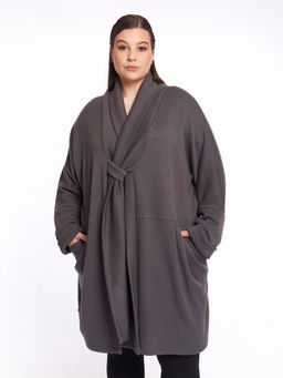 Кардиган с шалевым воротником KA02608GRY23