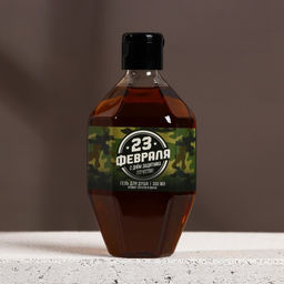 Гель для душа С 23 Февраля!, 300 мл, аромат пачули и виски, HARD LINE