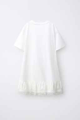VESTIDO LENCERO COMBINADO / Blanco - Zara фото 3