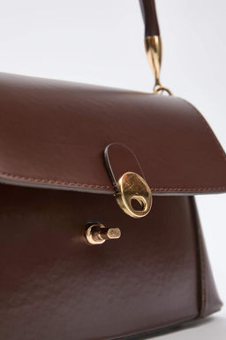 Koyu Kahverengi Metal Toka Detayl? Kad?n Mini Omuz Cantas? TAKAW26OC00081 - Trendyolmilla фото 6