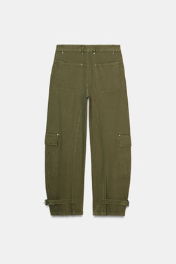 ZW COLLECTION BARREL CARGO TROUSERS - Zara фото 5