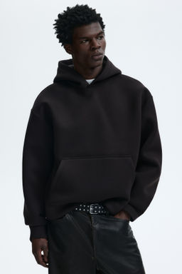 Sudadera efecto neopreno con capucha Loose Fit - H&m фото 4