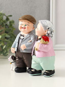 Фигурка полистоун «Дедуля с бабулей - романтичная прогулка», 12×9×12 см