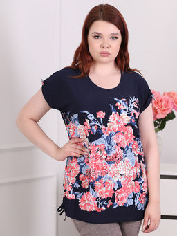 Футболка летняя с цветами - Almond фото 2