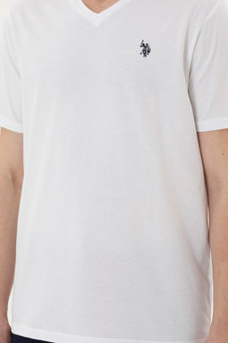 Мужская белая базовая футболка Неожиданная скидка в корзине - U.s. polo assn фото 6