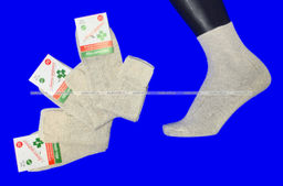 Цена за 10 пар.Носки женские медицинские крапива+лен со слабой резинкой