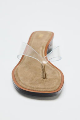 VINYL BLOCK HEEL SANDALS - Zara фото 4