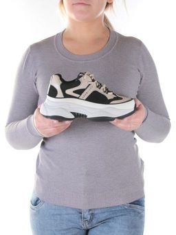 05-FDSJ01-1P BLACK Кроссовки женские (натуральная кожа, текстиль) - Фабричный китай фото 4